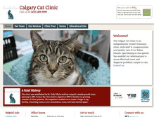Tablet Screenshot of calgarycatclinic.com